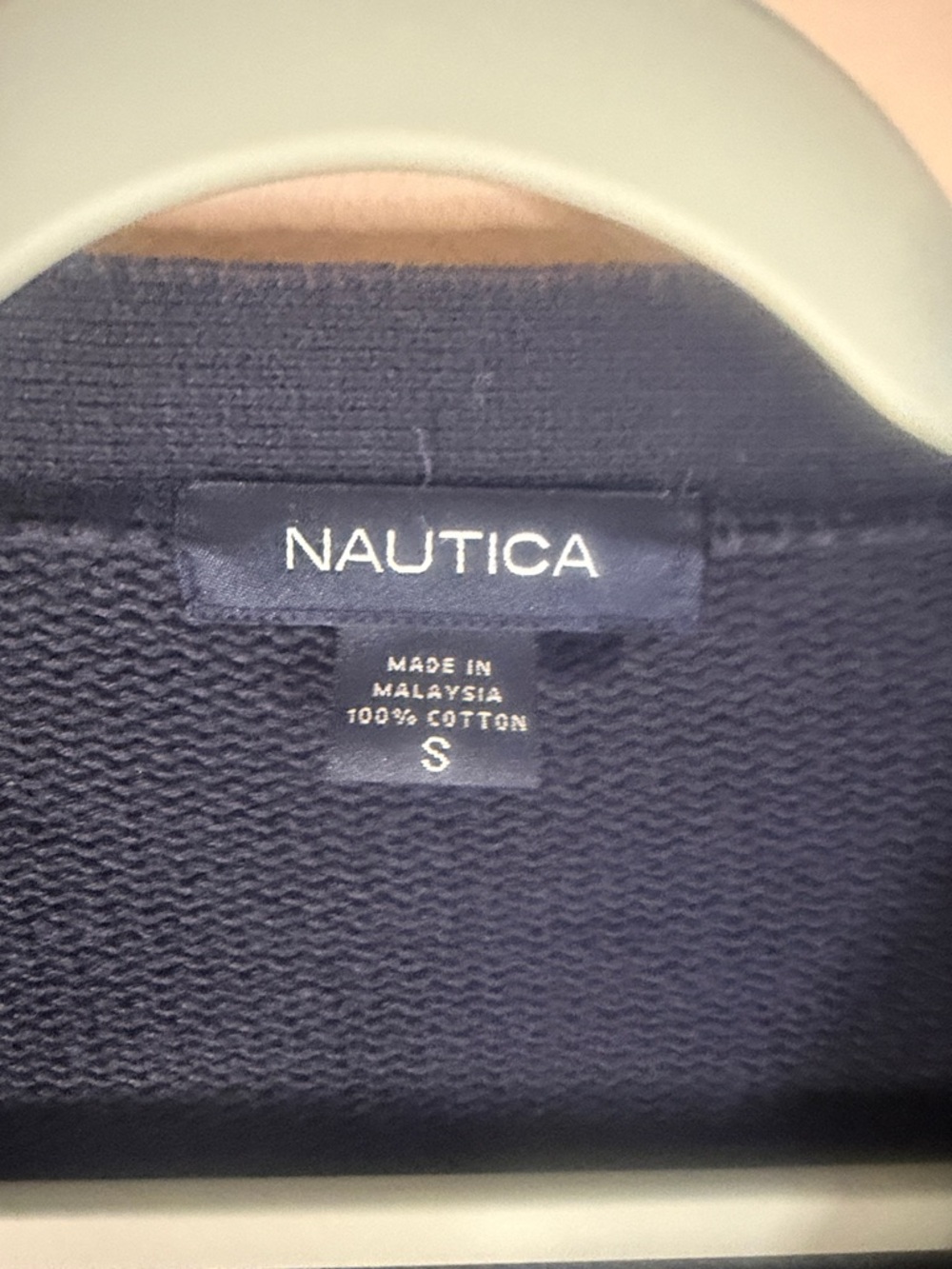 Nautica Men's Dark Blue Cotton Button-Up Cardigan Sweater - Picture 3 of 6